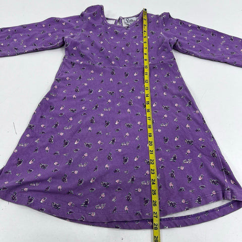 Vintage Y2K Lilly Pulitzer Girls Purple Owl Print Long Sleeve Dress Sz 8