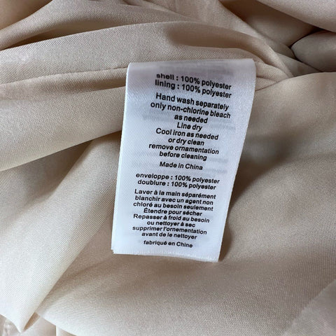 David's Bridal Women's NWT F15137 Formal Gown Champagne Strapless Tulle Sz 6