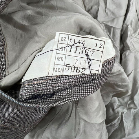 Lot of 4 Mens Gray Black Pinstripe Plaid Wool Suit Jacket Blazer Lot 44 L XL