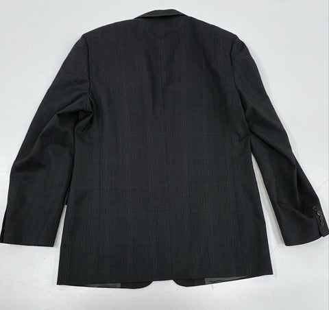 Vintage 80s Christian Dior Monsieur Men's Gray Pinstripe Blazer Jacket Sz 44L