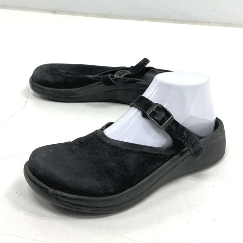 Tatami Birkenstock Black Suede Mary Jane Clogs Mules Shoes Size EU 38 US 7