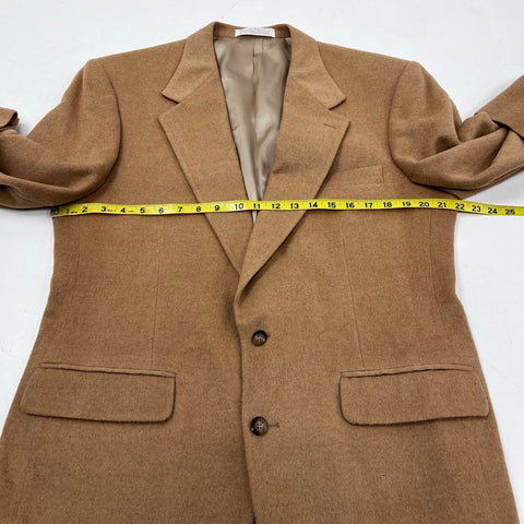 Vintage 80s Christian Brooks 100% Camel Hair Blazer Jacket Sz 42R Made in USA