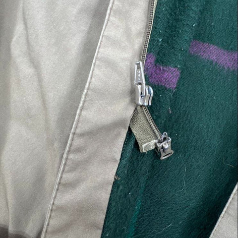 Vintage 80s Tiger Fox Men's Tan Plaid Lined Dolman Sleeve Car Coat Jacket XL