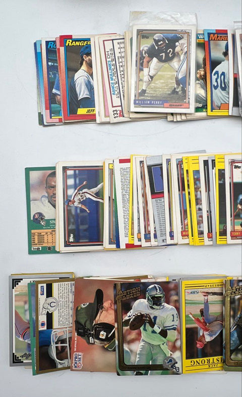 Sports Card Lot Mixed Baseball Football 1980s-90s Topps Fleer 400+ See Photos
