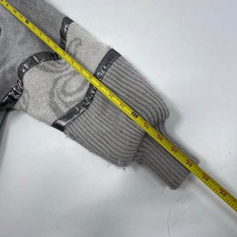 Vintage 80s Pioneer Wear Metallic Puffy Lurex Bomber Sweater Jacket Sz 12