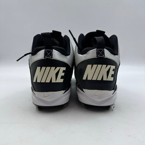 Nike Vapor Power Channel Black White Mid Baseball Cleats Size 15
