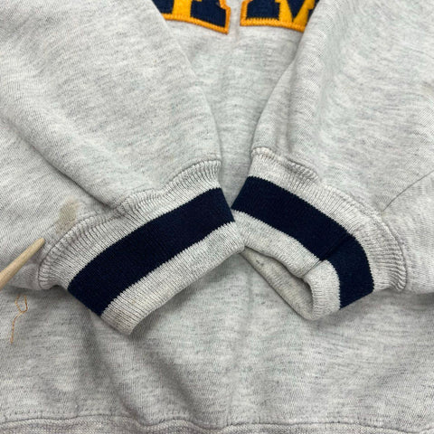 Vintage 90s Savvy Notre Dame Fighting Irish Gray Spellout Crewneck Sweatshirt L