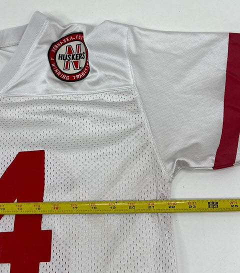 Adidas Nebraska Huskers White #24 Football Mesh Jersey Youth Size YL