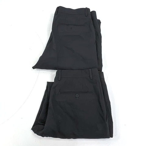 Santorelli John Varvatos Lot of 2 Mens Dress Pants Black Flat Front Size 33 34