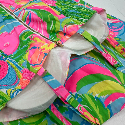 Lilly Pulitzer Women's Pink Elephant Print Fit and Flare Sun Dress Size 0
