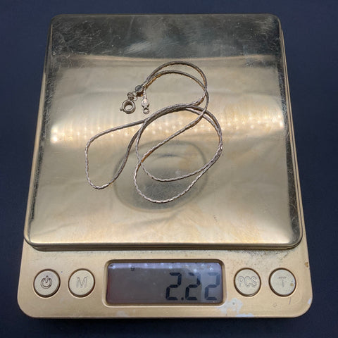 Vintage D.E.C. 1/20 14K Gold Filled Textured Flat Snake Chain Necklace 17"