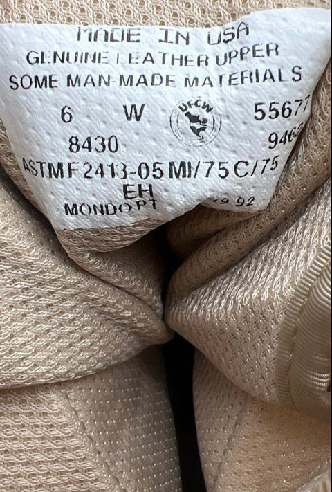 US Military Tan Suede Vibram Sole Safety Toe Combat Tactical Boots Size 6W