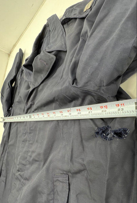 Vintage Blauer Men's Blue USAF Regulation Water Repellent Trench Coat Captain