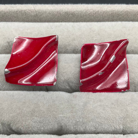 Vintage 1980s Costume Jewelry Lot of 21 Pairs Earrings Metal Enamel Bold Geo