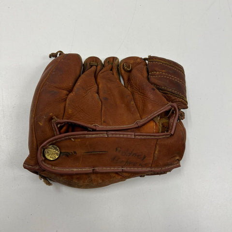 Vintage Dubow 4 Finger Baseball Glove Fielder's Mitt Mid-Century Leather
