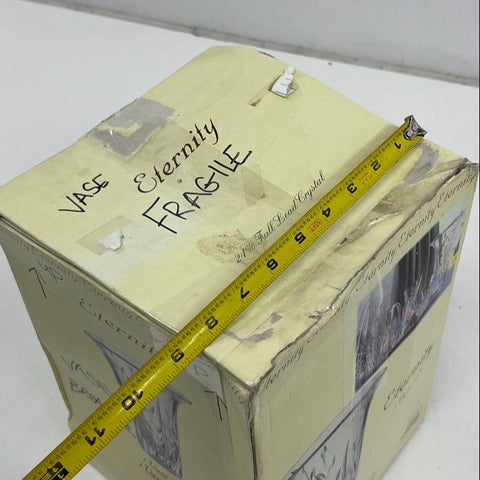 Vintage Cristal d'Arques Eternity 24% Lead Crystal Flared Flower Vase 12"