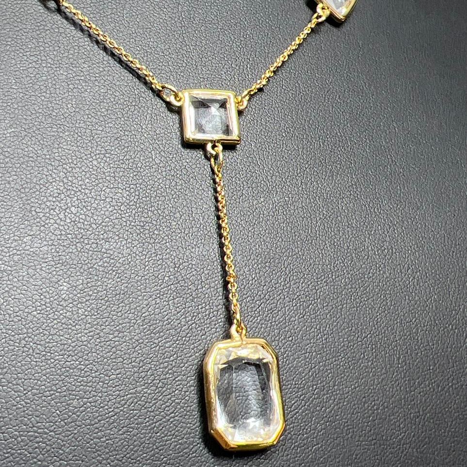 Kate Spade Rhinestone Gold tone Y-Drop Necklace