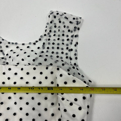 Simona Maghen NWT Muse White Black Polka Dot Mermaid Dress Women's 6