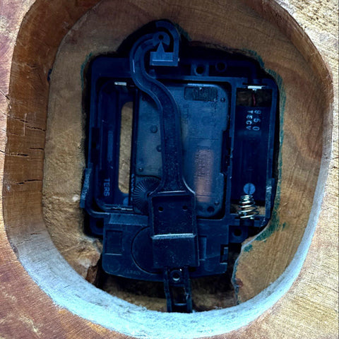 Frank W. Shores Handmade Live Edge Wood Slab Wall Clock Rustic Vintage