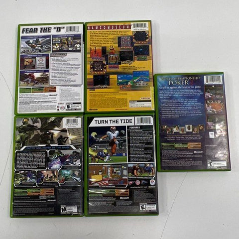 Halo 2 Namco Museum NCAA Football 07 Original Xbox 5 Game Lot Microsoft