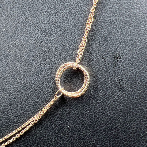 Rose Gold 925 Sterling Silver Rings Chain Necklace