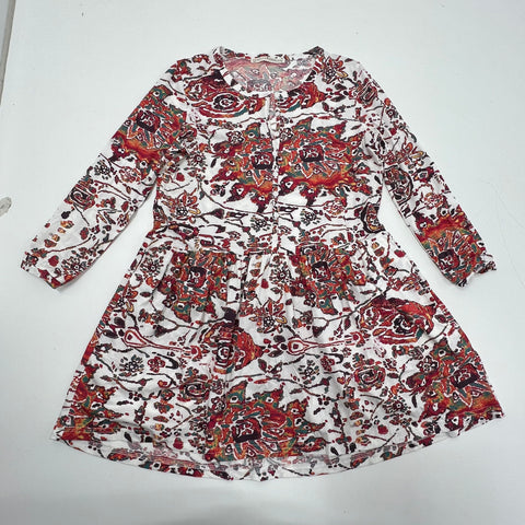 Peruvian Connection Pima Cotton Floral Boho Peasant Dress Sz XS Made in Peru