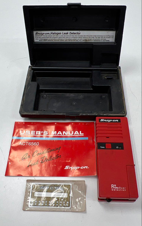 Snap-on ACT6560 Halogen Leak Detector R12 R134a Dual Detection Case Manual USA