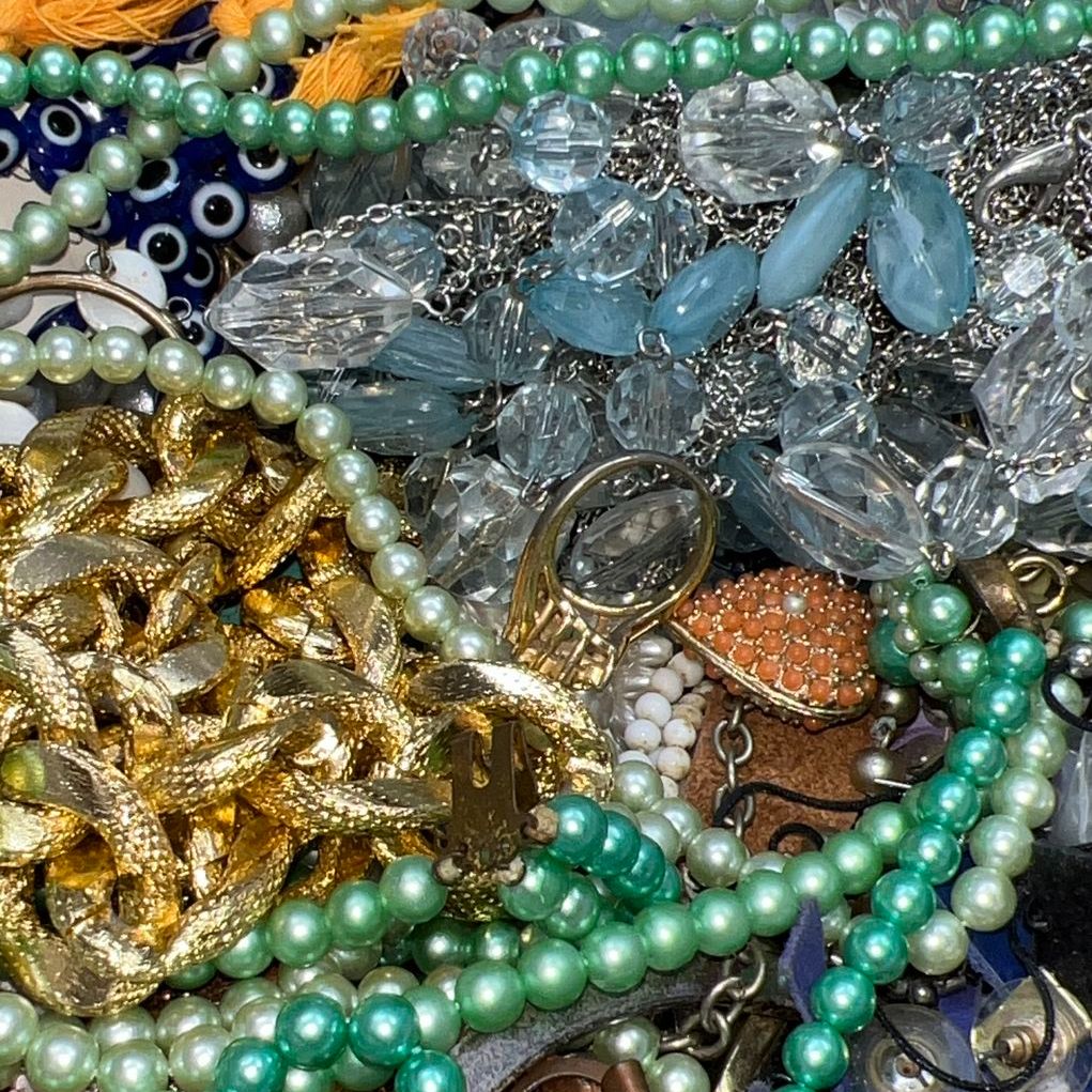 5 Lbs Broken for Crafts Costume Jewelry Grab Bag