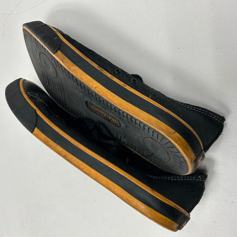 Harley-Davidson D93811 Black Suede Gum Sole Low Top Sneakers Men's Size 11.5