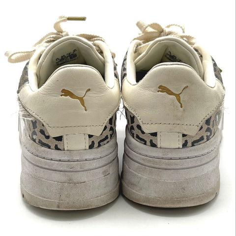 Puma Mayze Stack Leopard Pristine Gold Women's Platform Sneakers Size 7