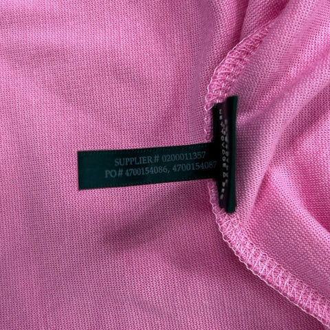 Lauren Ralph Lauren Women's Pink Belted Flounce Hem Dress NWT Size M
