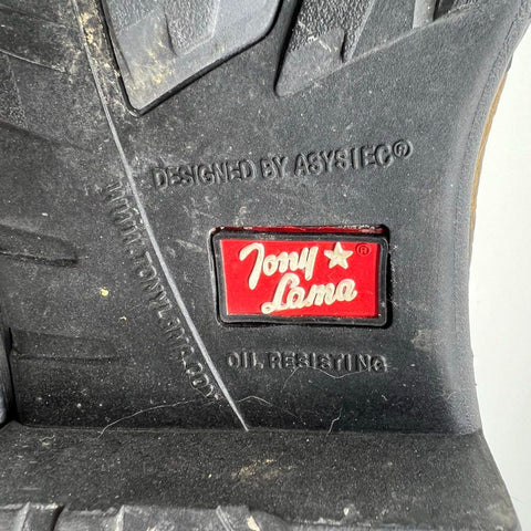 Tony Lama TLX TW4005 Waterproof Western Work Boots Brown Leather Size 12 D