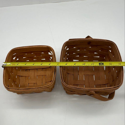 Longaberger Basket Lot 4 Pieces Century Celebration 2000 Lidded Wall Basket