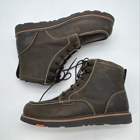 Brunt Marin 6" Soft Toe Brown Leather Work Boots Men's Size 16M