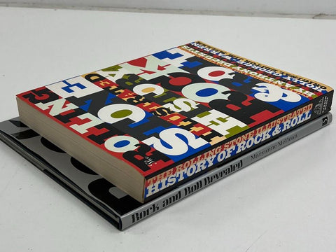 Lot of 2 Rock & Roll History Books Rolling Stone Illustrated & Revealed VTG 90s