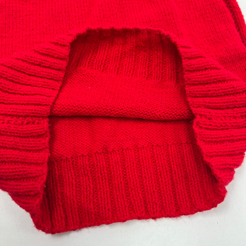 Vintage American Red Cross Men's Red Knit Sweater Vest V-Neck Sz S