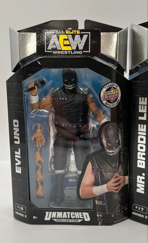 AEW Wrestling Figure Lot Unmatched Series 3 Brodie Lee Evil Uno John Silver NIB