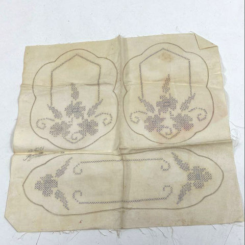 Vintage Embroidery Pattern Lot American Thread Jerglo Pot Holder Centerpiece