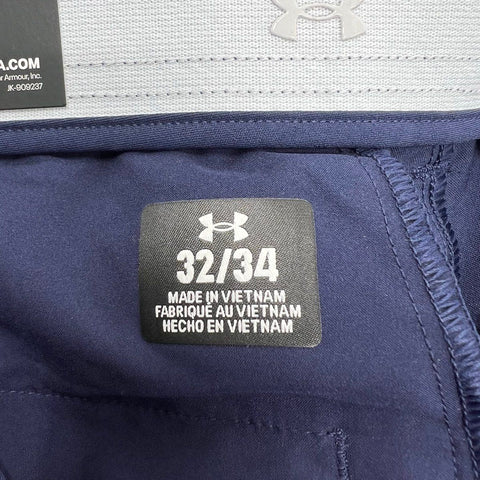 Under Armour Men's UA Drive Academy Navy Straight Leg Golf Pants Size 32x34 NWT