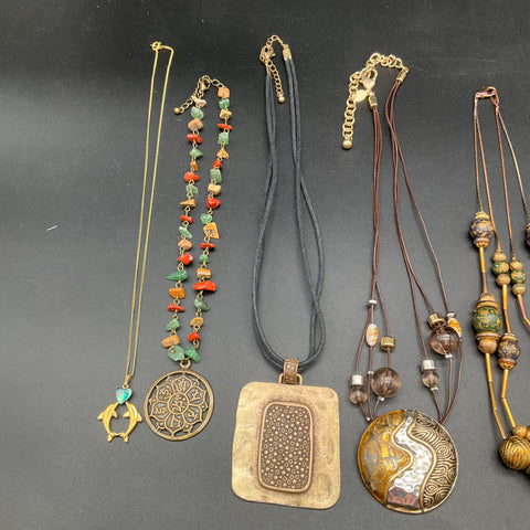 Chico's Nakamol Icing Bohemian Statement Beaded Necklace Jewelry Lot of 9