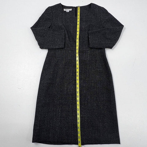 Vintage Pendleton Women's Gray Virgin Wool Long Sleeve Dress Sz 4 Petite