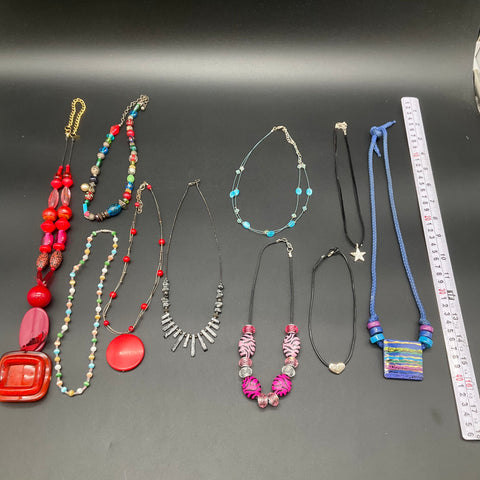 Teresa Goodall Chico's Statement Beaded Fashion Jewelry Lot of 9 Necklaces
