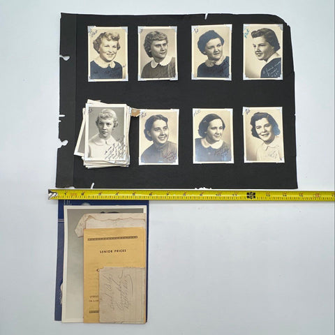 Vintage 1950s High School Portrait Photo Lot Cecil Davis Studios Michigan 32pc