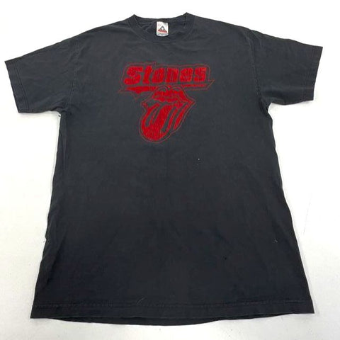 Vintage 90s The Rolling Stones Logo Band Tee T-Shirt AAA Double Stitch Sz L