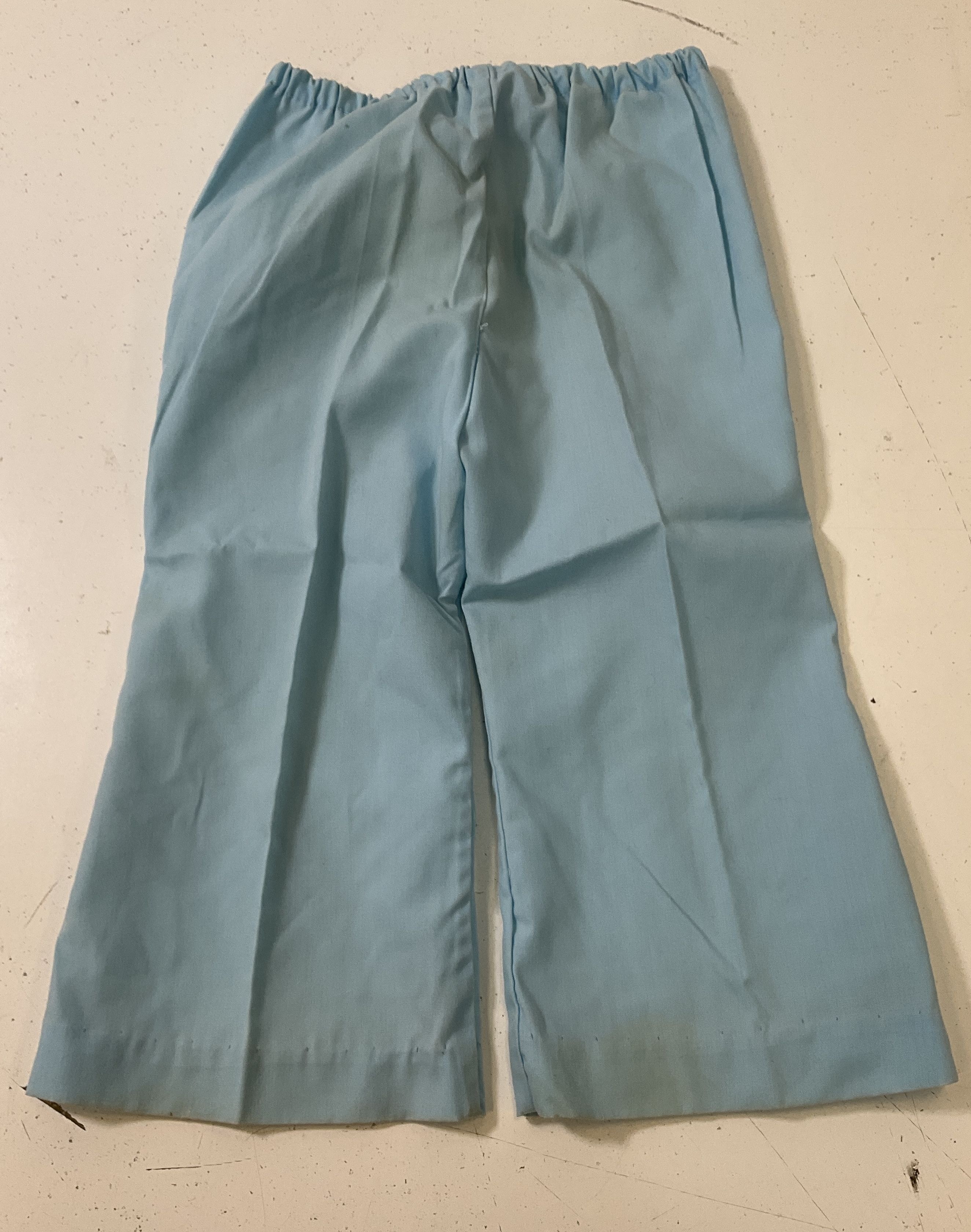 Lot of 3 Pair Vintage 1970s Blue Toddler's Bell Bottom Pants See Measurements