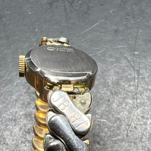 Vintage 10K Rolled Gold Plate Bezel Clinton Ladies Watch Ticking