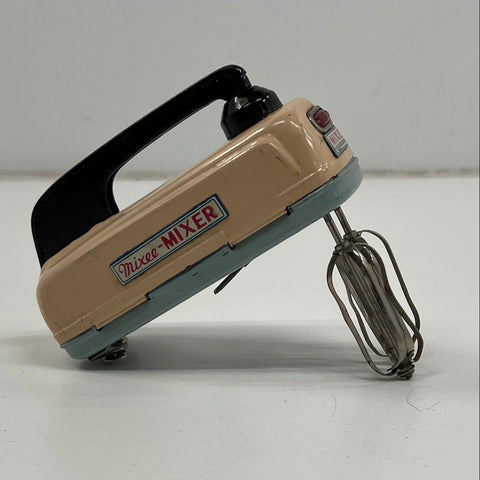 Vintage Mixee-Mixer Handheld Battery Operated Toy Mixer Tin Litho 7 Inch