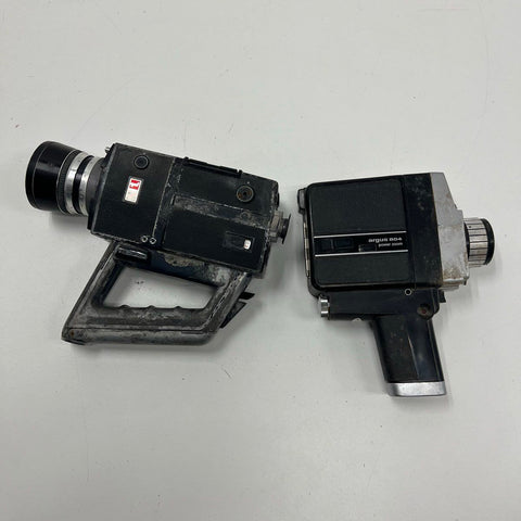 Vintage GAF ST/111 & Argus 804 Super 8 Movie Film Camera Lot Zoom Lens