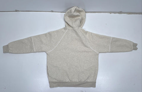 Ugg Women's Relaxed Whipstitch Fleece Hoodie Heather Oatmeal Cotton Blend Sz S