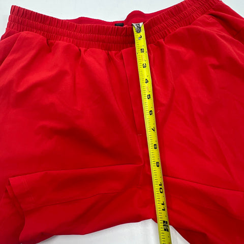 Lululemon Red Athletic Lined Back Zip Pocket Shorts Men's XL